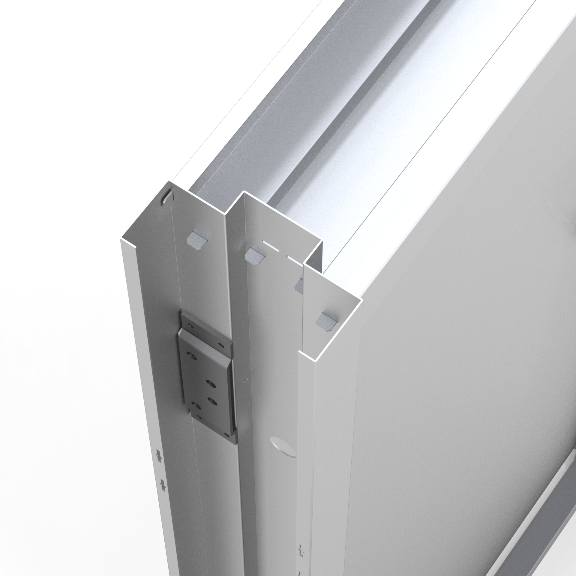 Detalle marco MR2 para puerta cortafuego UL